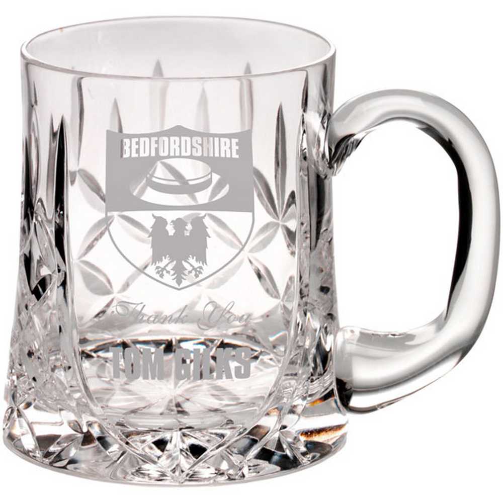 GLASS TANKARD 435ML BLANK PANEL - 4in - Optimum Teamwear