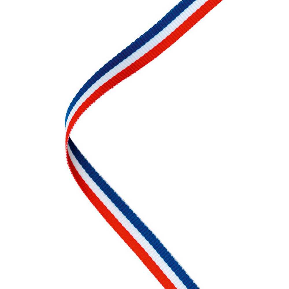 NARROW MEDAL RIBBON RED/WHITE/BLUE - 30x0.4in - Optimum Teamwear