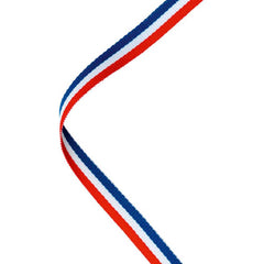 NARROW MEDAL RIBBON RED/WHITE/BLUE - 30x0.4in - Optimum Teamwear
