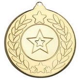 STARS AND WREATH MEDAL (1in CENTRE) GOLD - 2in - Optimum Teamwear