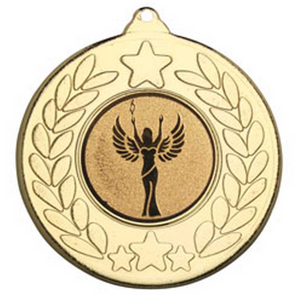 STARS AND WREATH MEDAL (1in CENTRE) GOLD - 2in - Optimum Teamwear