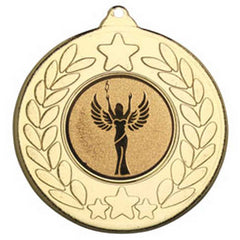 STARS AND WREATH MEDAL (1in CENTRE) GOLD - 2in - Optimum Teamwear