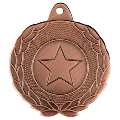 LAUREL WREATH EDGED MEDAL (1in CENTRE) BRONZE - 1.75in - Optimum Teamwear