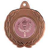 LAUREL WREATH EDGED MEDAL (1in CENTRE) BRONZE - 1.75in - Optimum Teamwear
