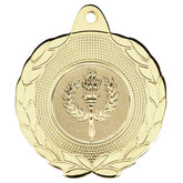 LAUREL WREATH EDGED MEDAL (1in CENTRE) GOLD - 1.75in - Optimum Teamwear