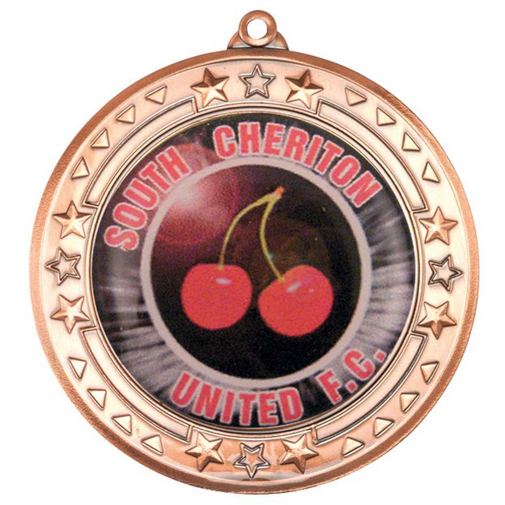 TRI STAR MEDAL (2in CENTRE) BRONZE - 2.75in - Optimum Teamwear