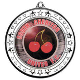 TRI STAR MEDAL (2in CENTRE) SILVER - 2.75in - Optimum Teamwear