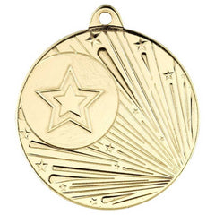 SHOOTING STAR MEDAL (1in CENTRE) GOLD - 2in - Optimum Teamwear