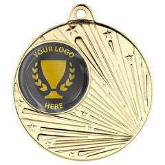 SHOOTING STAR MEDAL (1in CENTRE) GOLD - 2in - Optimum Teamwear