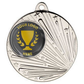 SHOOTING STAR MEDAL (1in CENTRE) SILVER - 2in - Optimum Teamwear