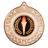 WREATH MEDAL (1in CENTRE) BRONZE - 2in - Optimum Teamwear
