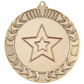 WREATH MEDAL (2in CENTRE) ANTIQUE GOLD - 2.75in - Optimum Teamwear