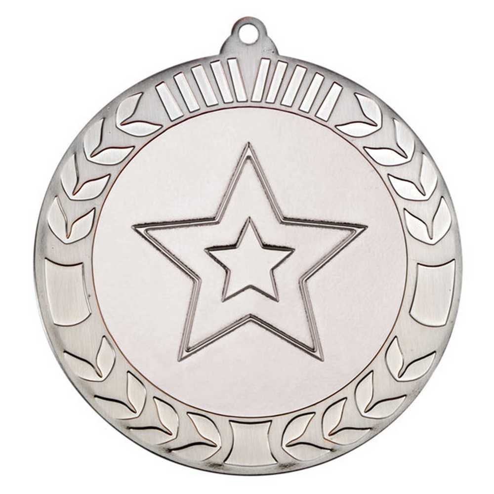 WREATH MEDAL (2in CENTRE) ANTIQUE SILV - 2.75in - Optimum Teamwear