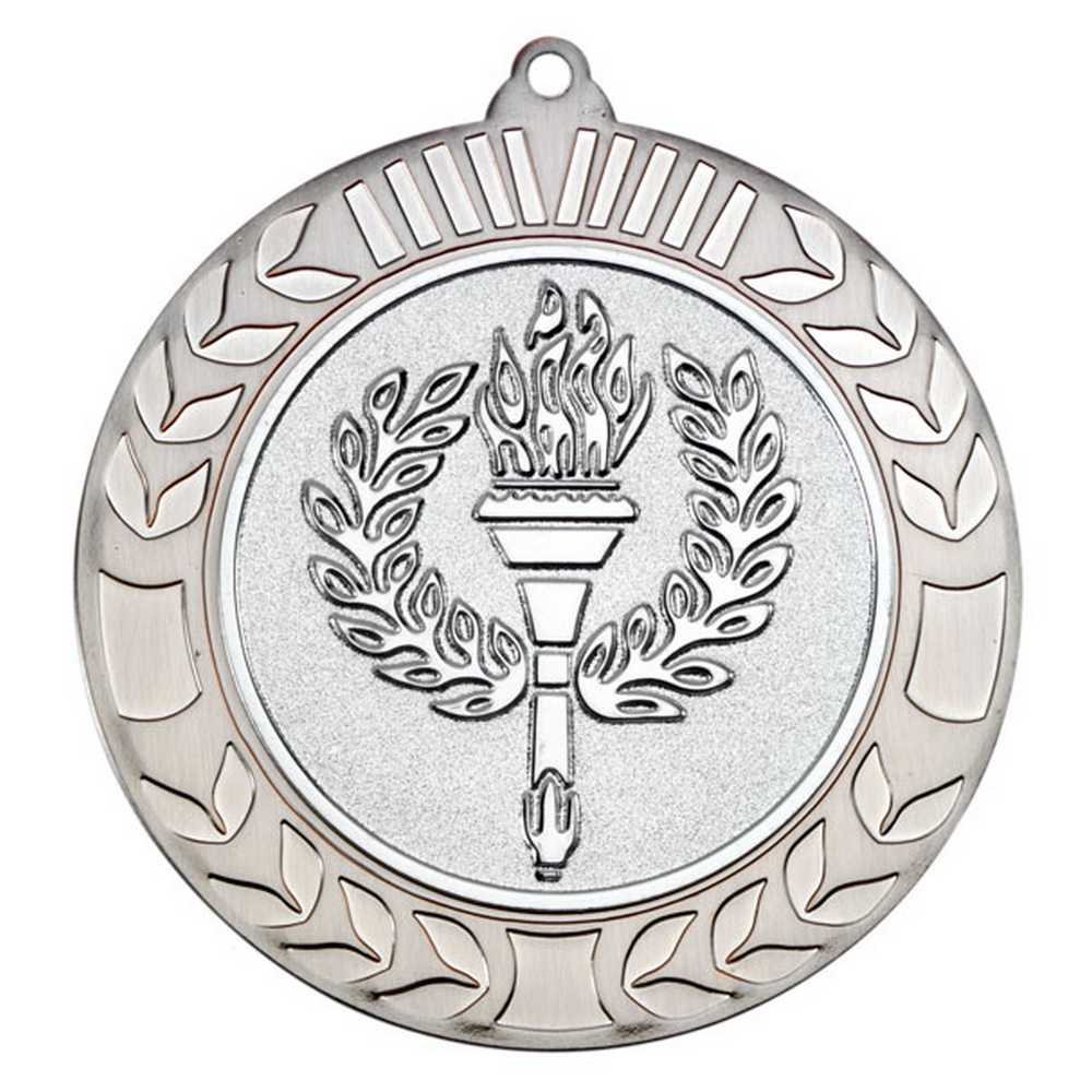 WREATH MEDAL (2in CENTRE) ANTIQUE SILV - 2.75in - Optimum Teamwear