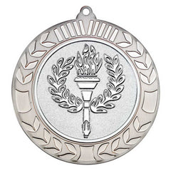 WREATH MEDAL (2in CENTRE) ANTIQUE SILV - 2.75in - Optimum Teamwear