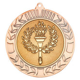 WREATH MEDAL (2in CENTRE) BRONZE - 2.75in - Optimum Teamwear