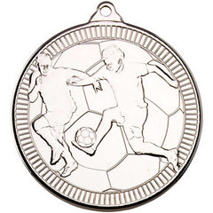 FOOTBALL 'MULTI LINE' MEDAL SILVER - 2in - Optimum Teamwear