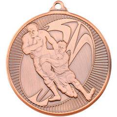 RUGBY 'MULTI LINE' MEDAL BRONZE - 2in - Optimum Teamwear