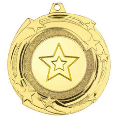 STAR CYCLONE MEDAL (1in CENTRE) GOLD - 2in - Optimum Teamwear