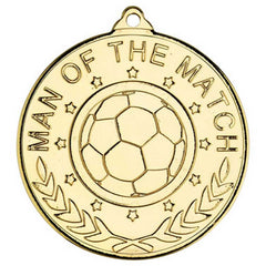 FOOTBALL 'MAN OF THE MATCH' MEDAL (1in CENTRE) - 2in - Optimum Teamwear