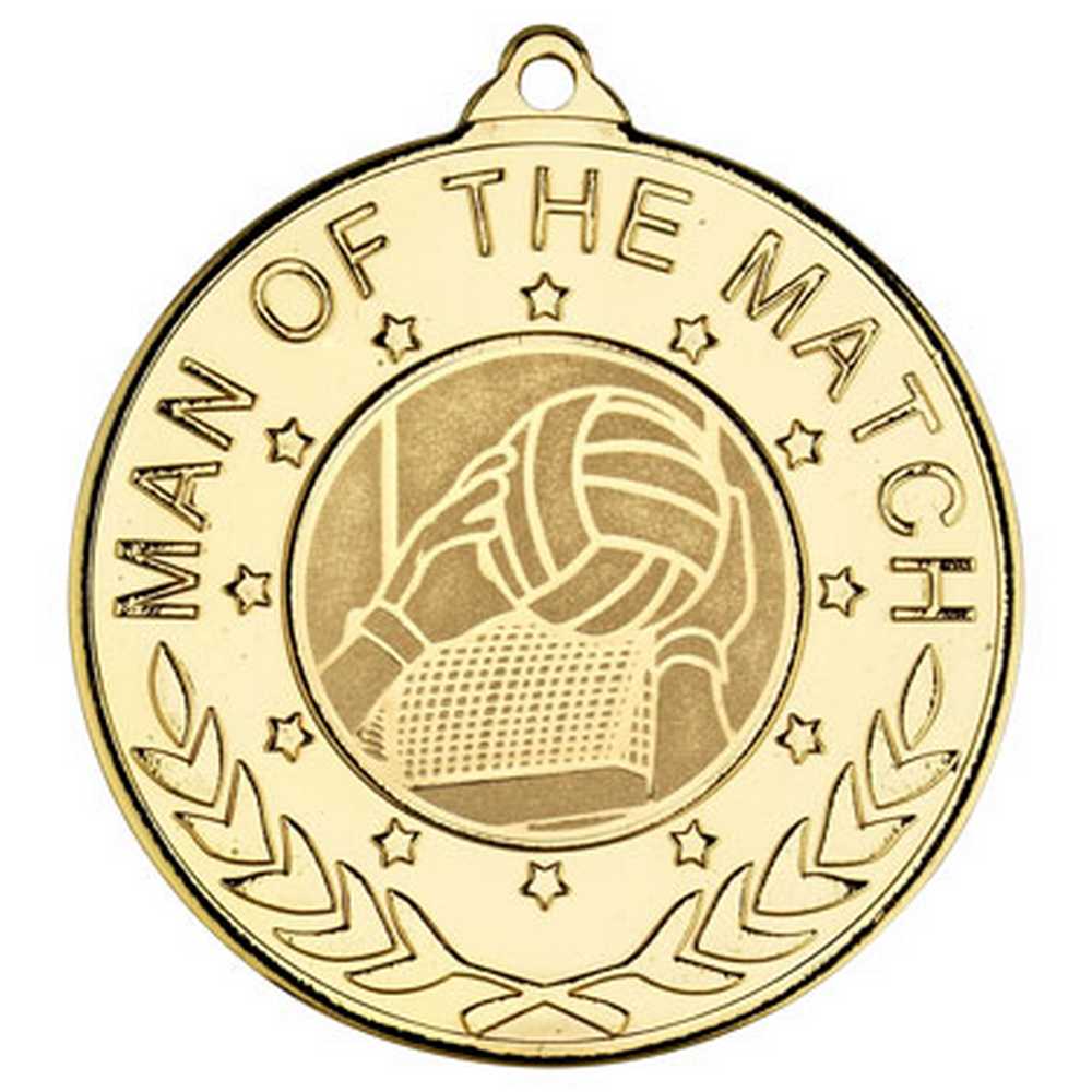 FOOTBALL 'MAN OF THE MATCH' MEDAL (1in CENTRE) - 2in - Optimum Teamwear