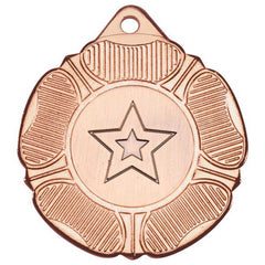 TUDOR ROSE MEDAL (1in CENTRE) BRONZE - 2in - Optimum Teamwear
