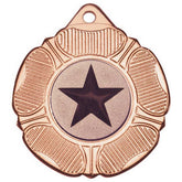 TUDOR ROSE MEDAL (1in CENTRE) BRONZE - 2in - Optimum Teamwear
