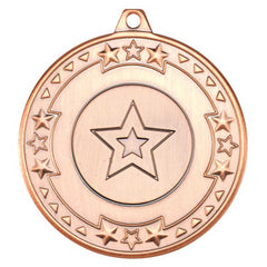 TRI STAR MEDAL (1in CENTRE) BRONZE - 2in - Optimum Teamwear