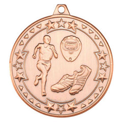 RUNNING TRI STAR MEDAL BRONZE - 2in - Optimum Teamwear