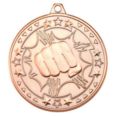 MARTIAL ARTS TRI STAR MEDAL BRONZE - 2in - Optimum Teamwear