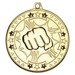 MARTIAL ARTS TRI STAR MEDAL GOLD - 2in - Optimum Teamwear