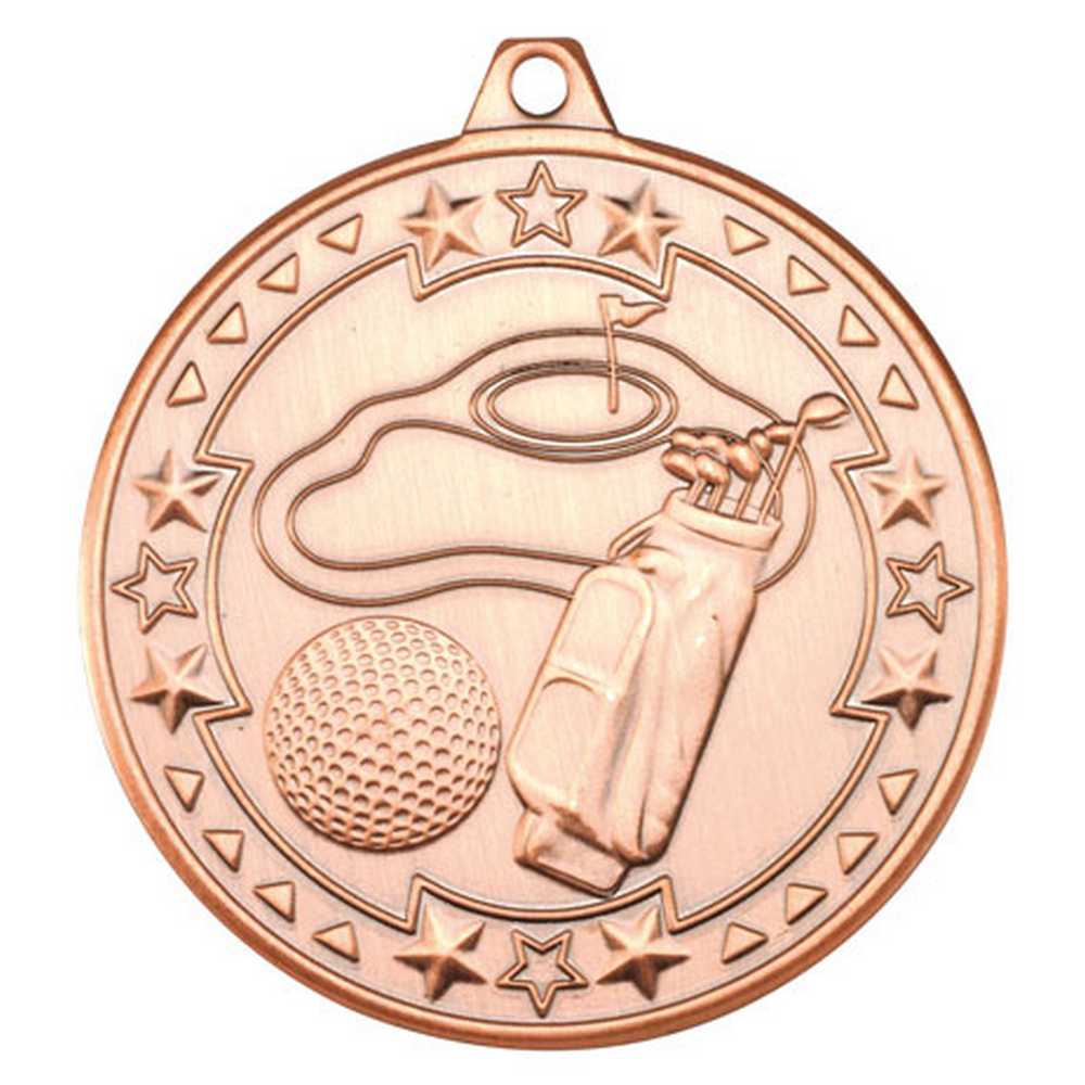 GOLF TRI STAR MEDAL BRONZE - 2in - Optimum Teamwear