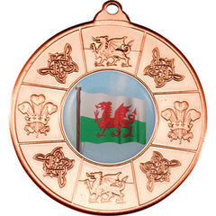 WALES MEDAL (1in CENTRE) BRONZE - 2in - Optimum Teamwear