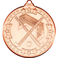 HOCKEY TRI STAR MEDAL BRONZE - 2in - Optimum Teamwear