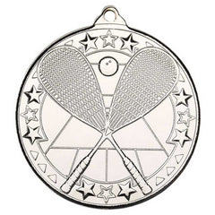 SQUASH TRI STAR MEDAL SILVER - 2in - Optimum Teamwear