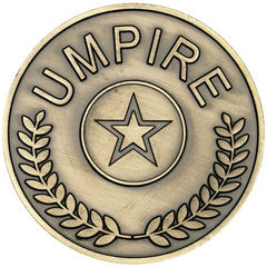 UMPIRE MEDALLION (1in CEN) ANTIQUE GOLD - 2.75in - Optimum Teamwear