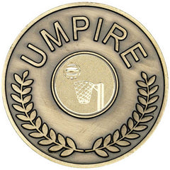 UMPIRE MEDALLION (1in CEN) ANTIQUE GOLD - 2.75in - Optimum Teamwear
