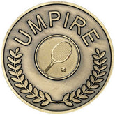 UMPIRE MEDALLION (1in CEN) ANTIQUE GOLD - 2.75in - Optimum Teamwear