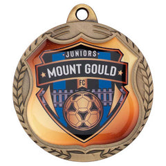 WREATH MEDAL (TAKES SP-SHIELD CENTRE) ANTIQUE GOLD - 2.75in - Optimum Teamwear
