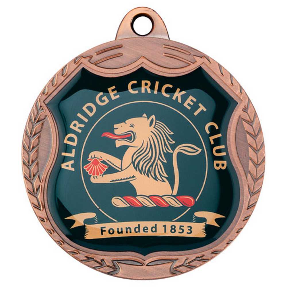 WREATH MEDAL (TAKES SP-SHIELD CENTRE) BRONZE - 2.75in - Optimum Teamwear