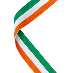 MEDAL RIBBON GREEN/WHITE/ORANGE - 30 X 0.875in - Optimum Teamwear