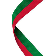 MEDAL RIBBON RED/GREEN - 30 X 0.875in - Optimum Teamwear
