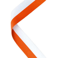 MEDAL RIBBON ORANGE/WHITE - 30 X 0.875in - Optimum Teamwear