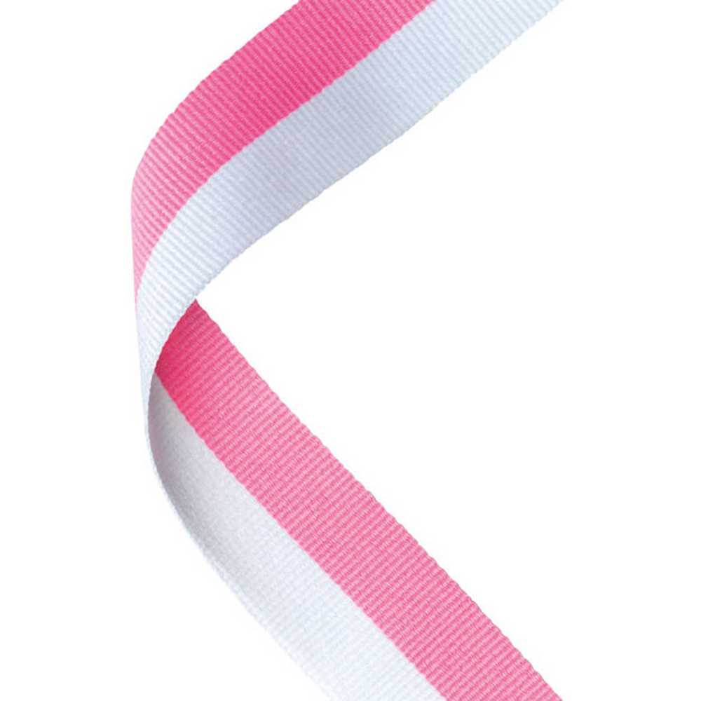MEDAL RIBBON PINK/WHITE - 30 X 0.875in - Optimum Teamwear