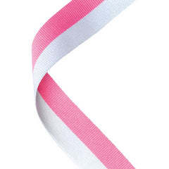 MEDAL RIBBON PINK/WHITE - 30 X 0.875in - Optimum Teamwear