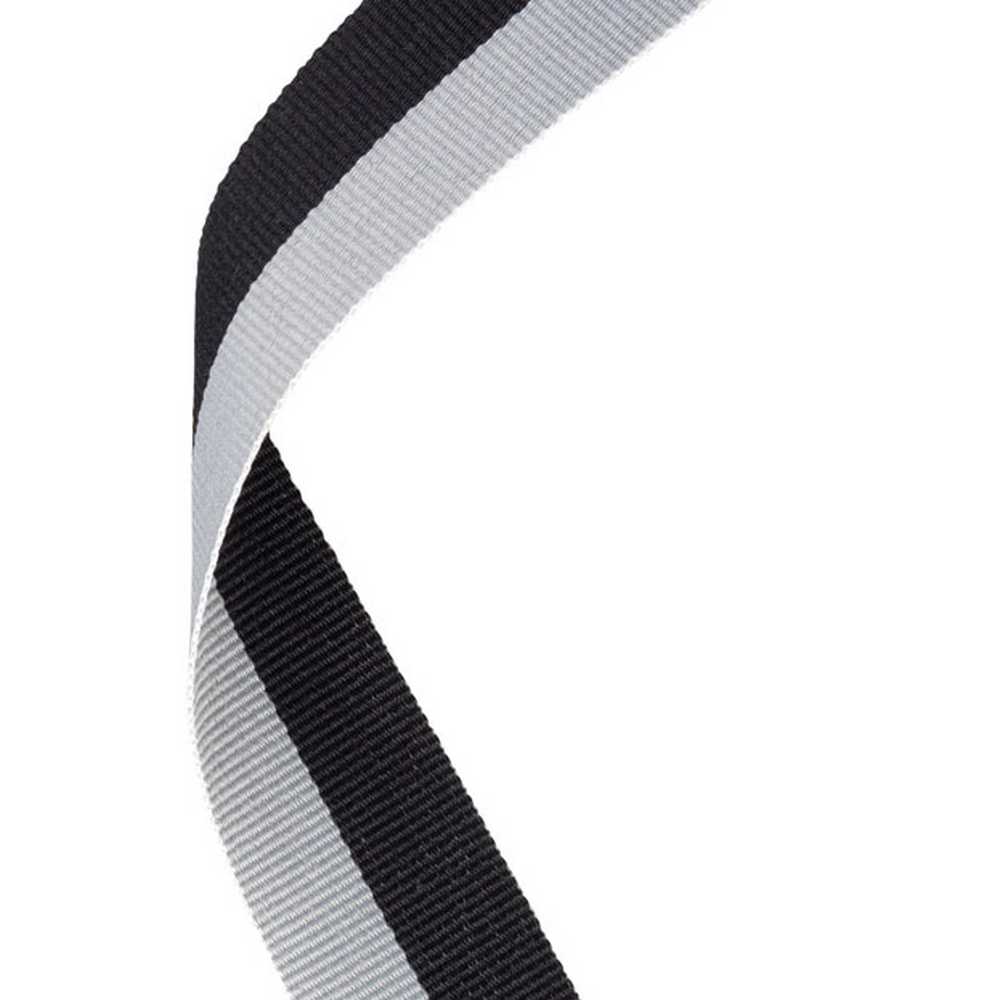 MEDAL RIBBON BLACK/GREY - 30 X 0.875in - Optimum Teamwear
