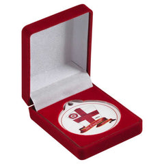 DELUXE RED MEDAL BOX (40/50mm RECESS) - 3in - Optimum Teamwear
