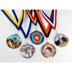 PLAIN WHITE ROUND MEDAL USED FOR SUBLIMATION - 2in - Optimum Teamwear