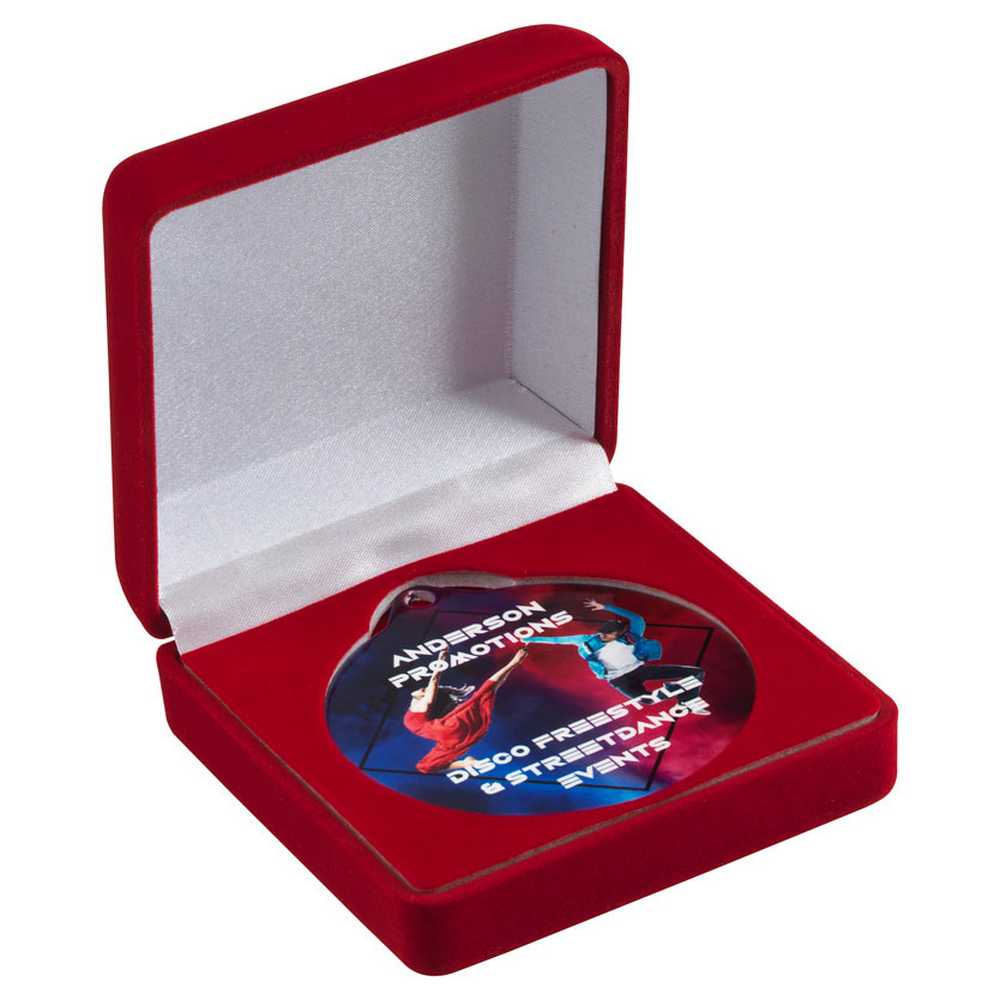 DELUXE RED MEDAL BOX (50/60/70mm RECESS) - 3.5in - Optimum Teamwear
