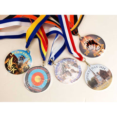 PLAIN WHITE ROUND MEDAL USED FOR SUBLIMATION - 2.75in - Optimum Teamwear